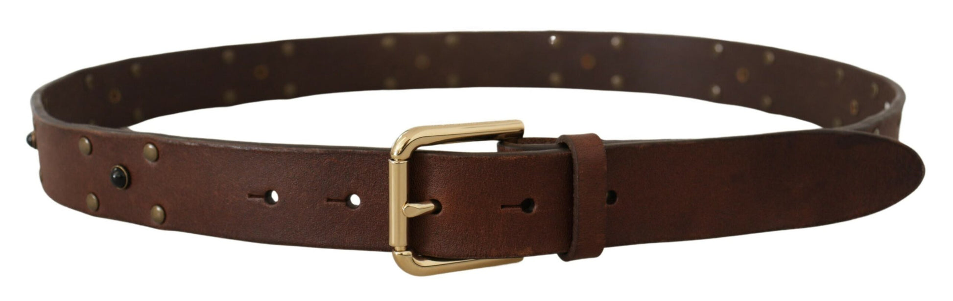 Dolce & Gabbana Elegant Leather Belt with Metal Buckle - KALAJ