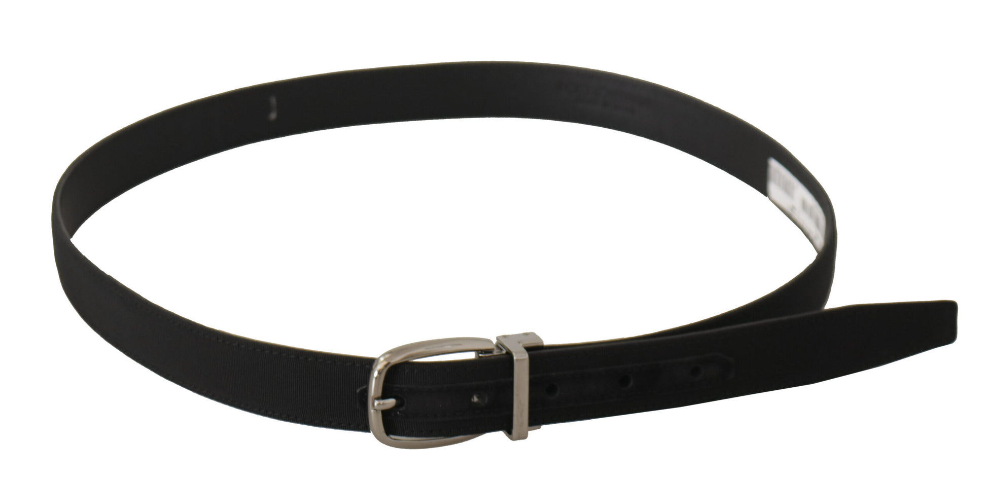 Dolce & Gabbana Elegant Black Canvas & Leather Belt - KALAJ