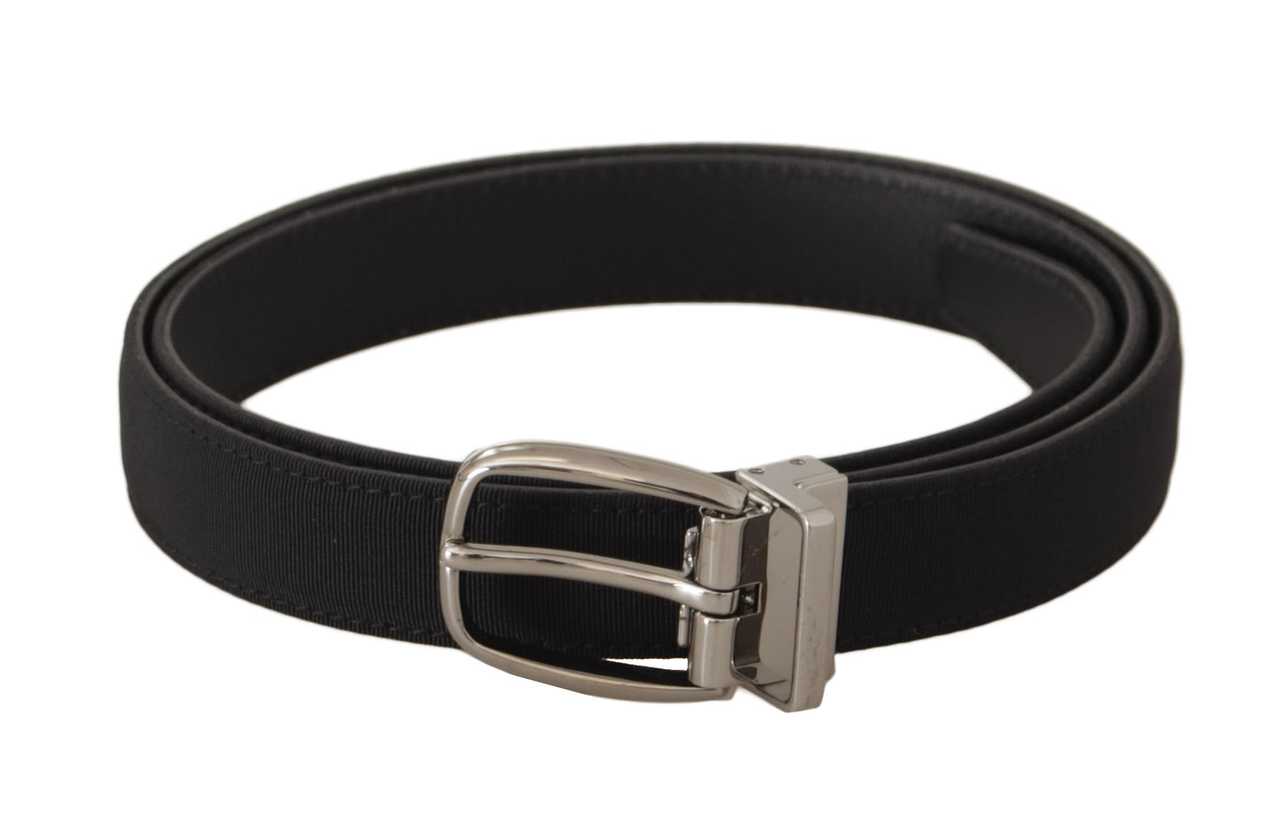 Dolce & Gabbana Elegant Black Canvas & Leather Belt - KALAJ