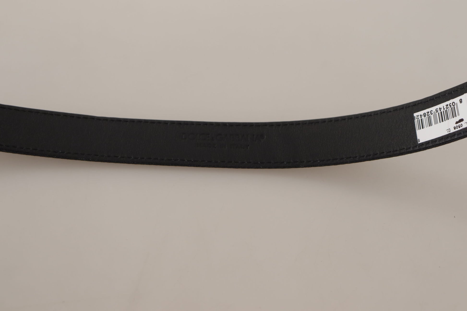 Dolce & Gabbana Elegant Black Canvas & Leather Belt - KALAJ