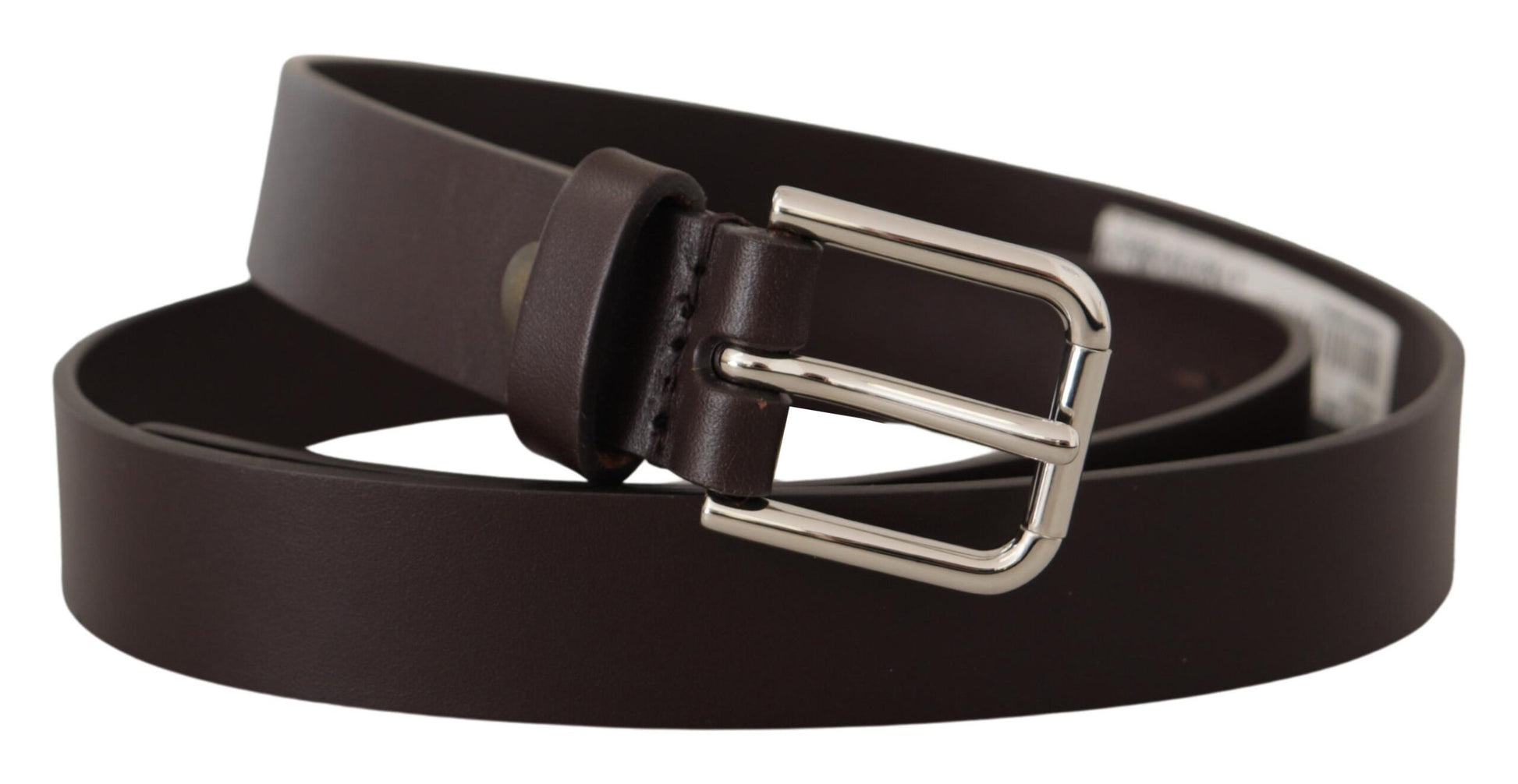 Dolce & Gabbana Elegant Leather Belt With Logo Buckle - KALAJ