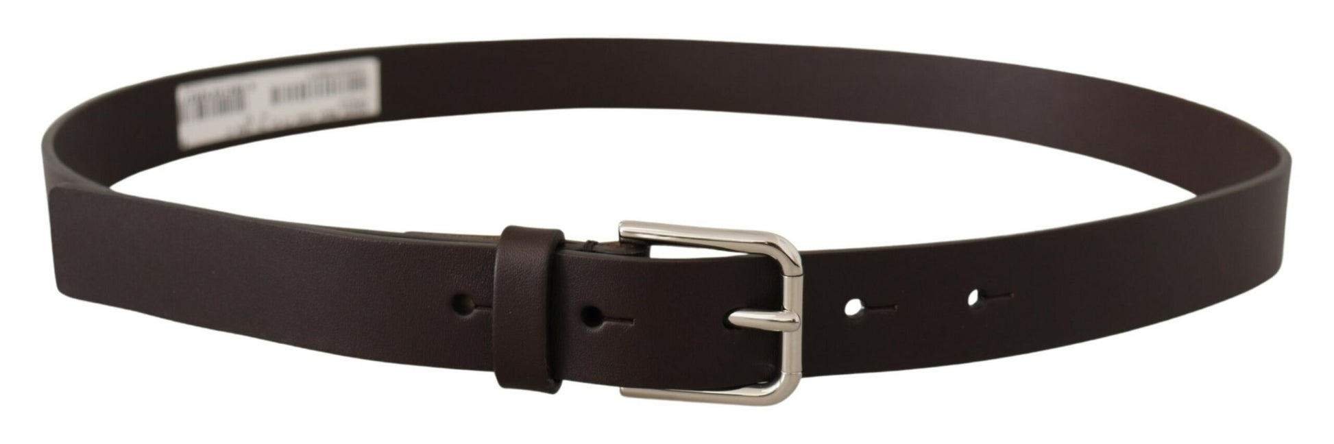 Dolce & Gabbana Elegant Leather Belt With Logo Buckle - KALAJ