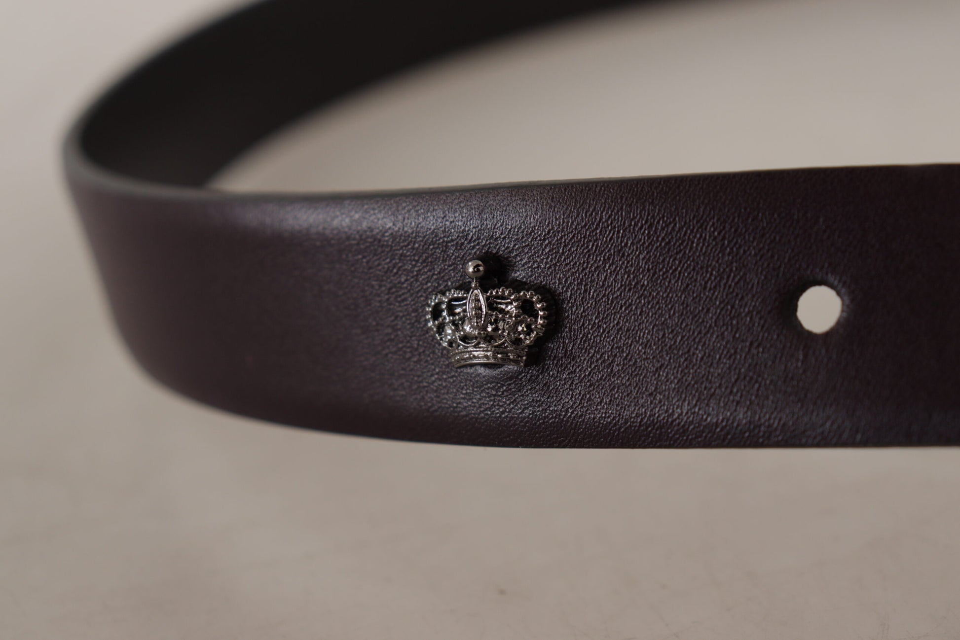 Dolce & Gabbana Elegant Dark Brown Leather Belt - KALAJ