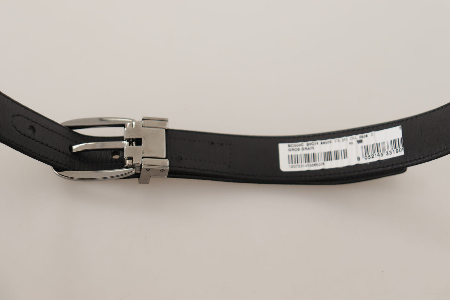 Dolce & Gabbana Elegant Black Leather Designer Belt - KALAJ