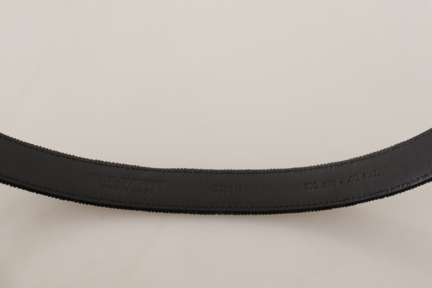 Dolce & Gabbana Elegant Black Velvet Designer Belt - KALAJ