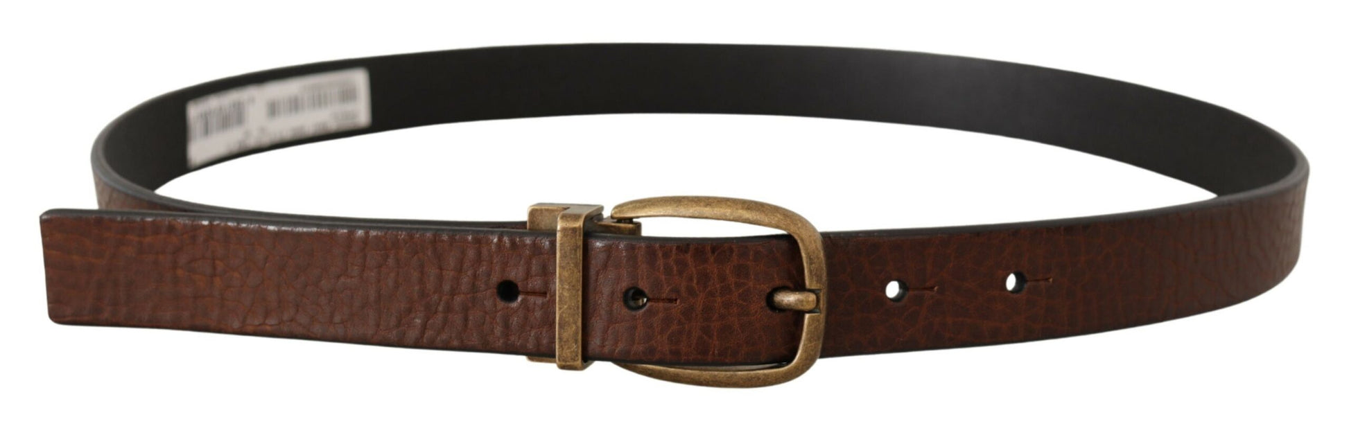 Dolce & Gabbana Elegant Leather Belt with Metal Buckle - KALAJ