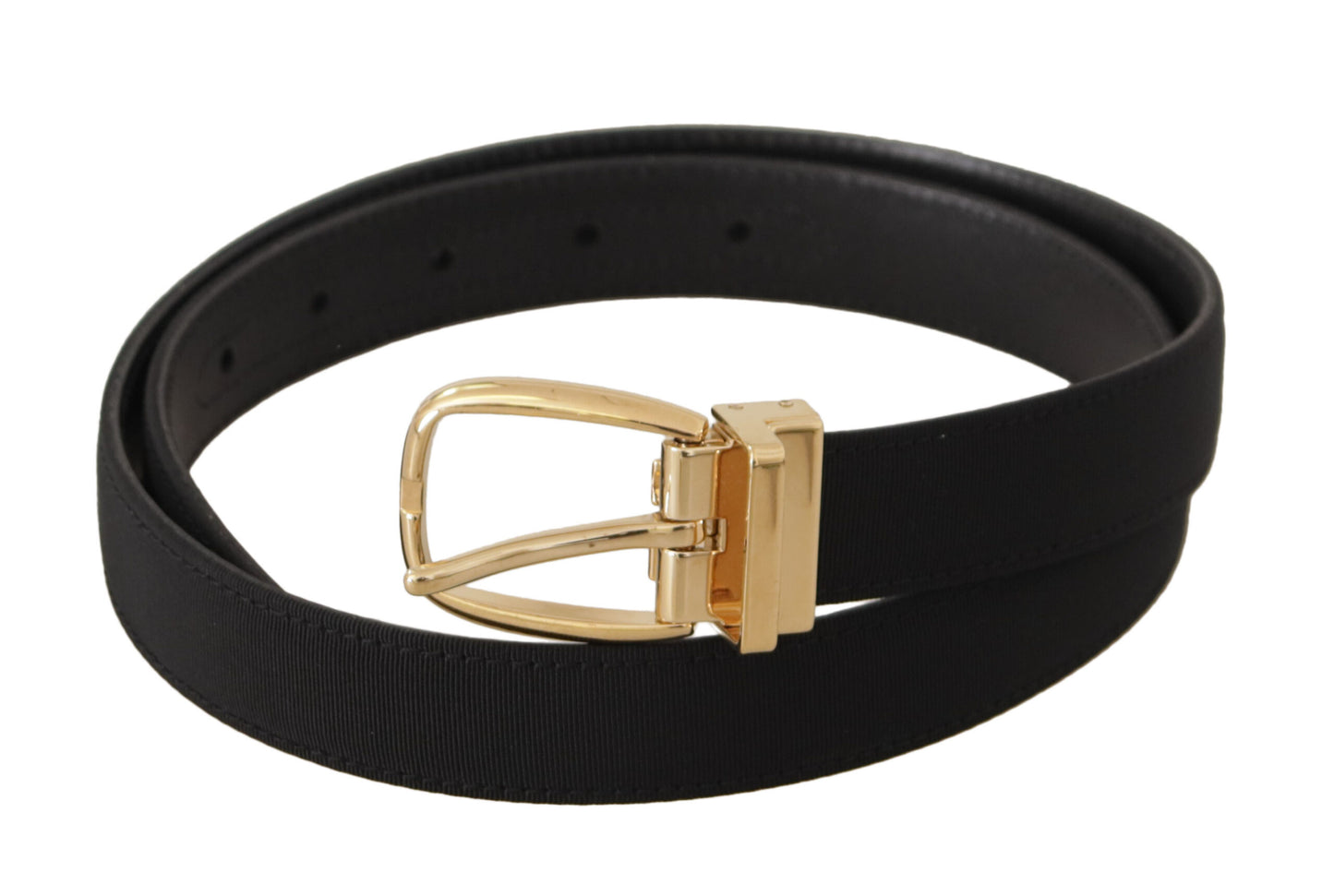 Dolce & Gabbana Elegant Black Leather Belt - KALAJ