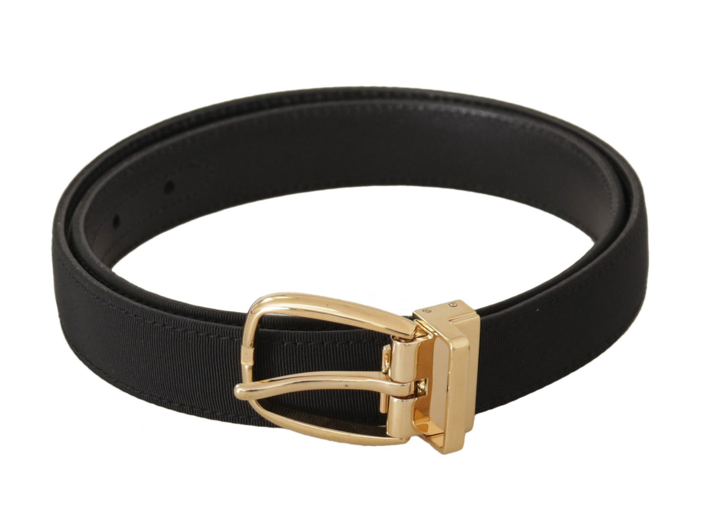 Dolce & Gabbana Elegant Black Leather Belt - KALAJ