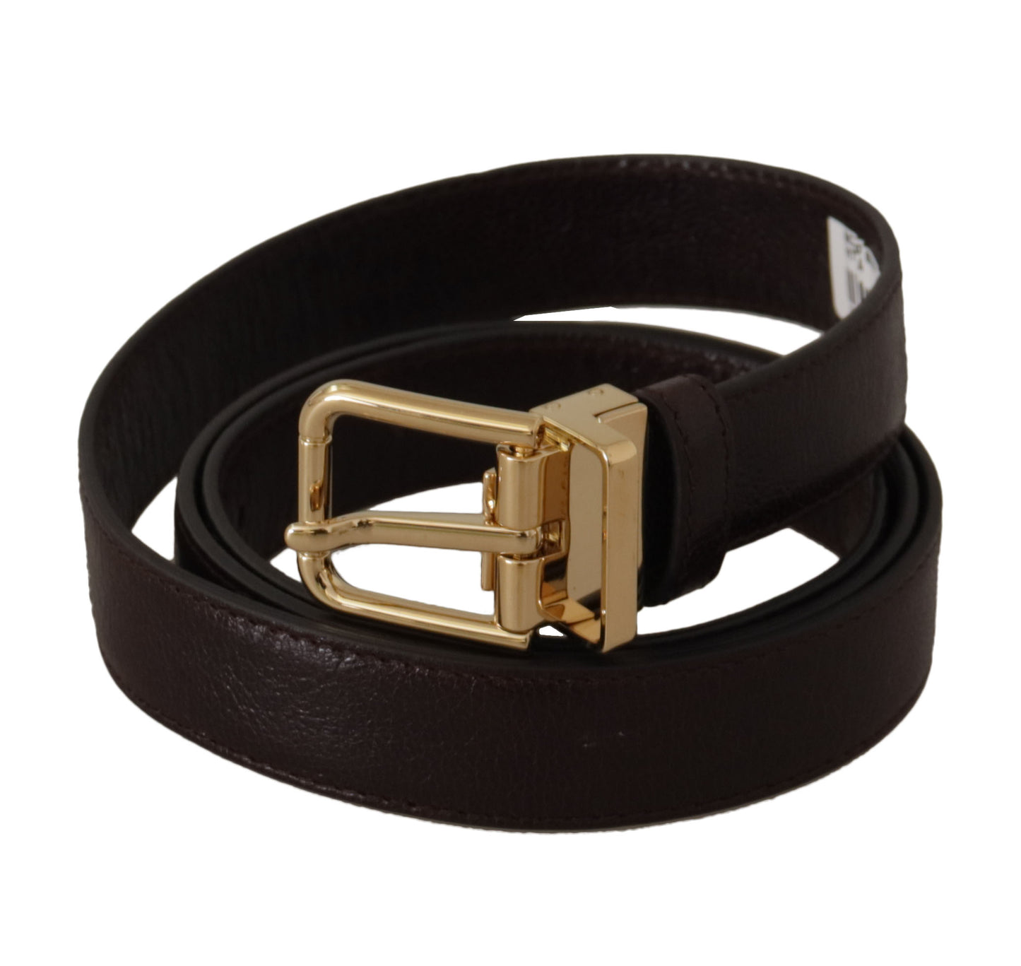 Dolce & Gabbana Elegant Leather Belt with Metal Buckle - KALAJ