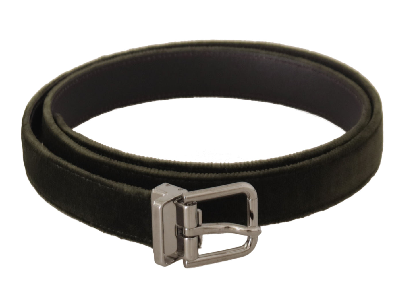 Dolce & Gabbana Elegant Velvet Leather Green Belt - KALAJ