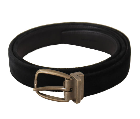 Dolce & Gabbana Elegant Black Leather Designer Belt - KALAJ