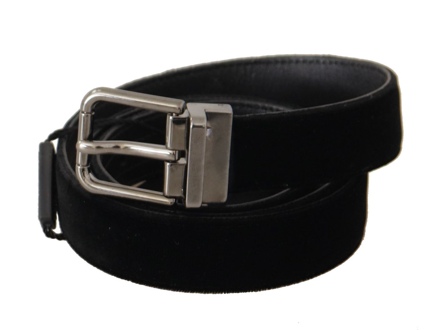 Dolce & Gabbana Elegant Black Cotton-Leather D&G Belt - KALAJ
