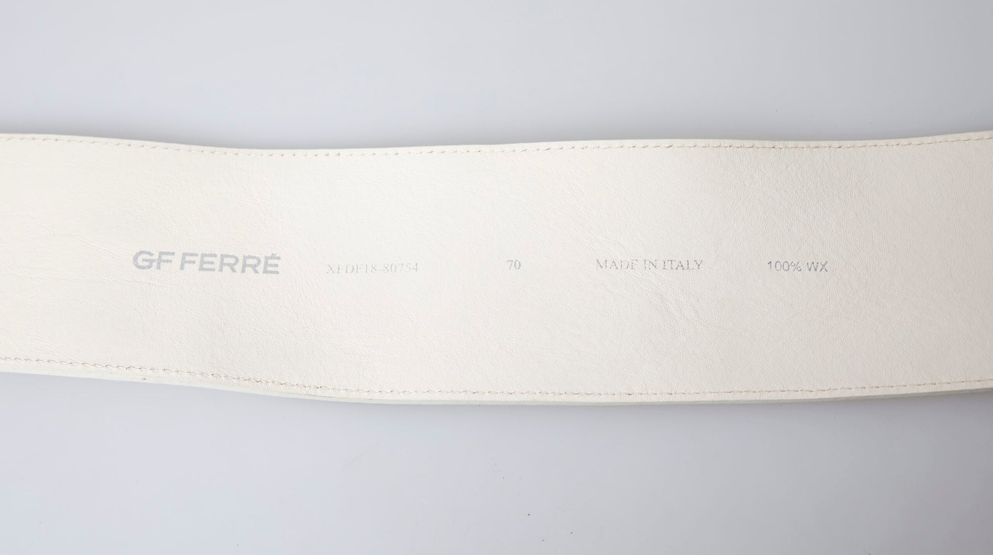 GF Ferre Chic Off White Snap Button Fashion Belt - KALAJ