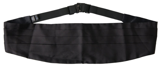 Dolce & Gabbana Elegant Black Silk Cummerbund - KALAJ