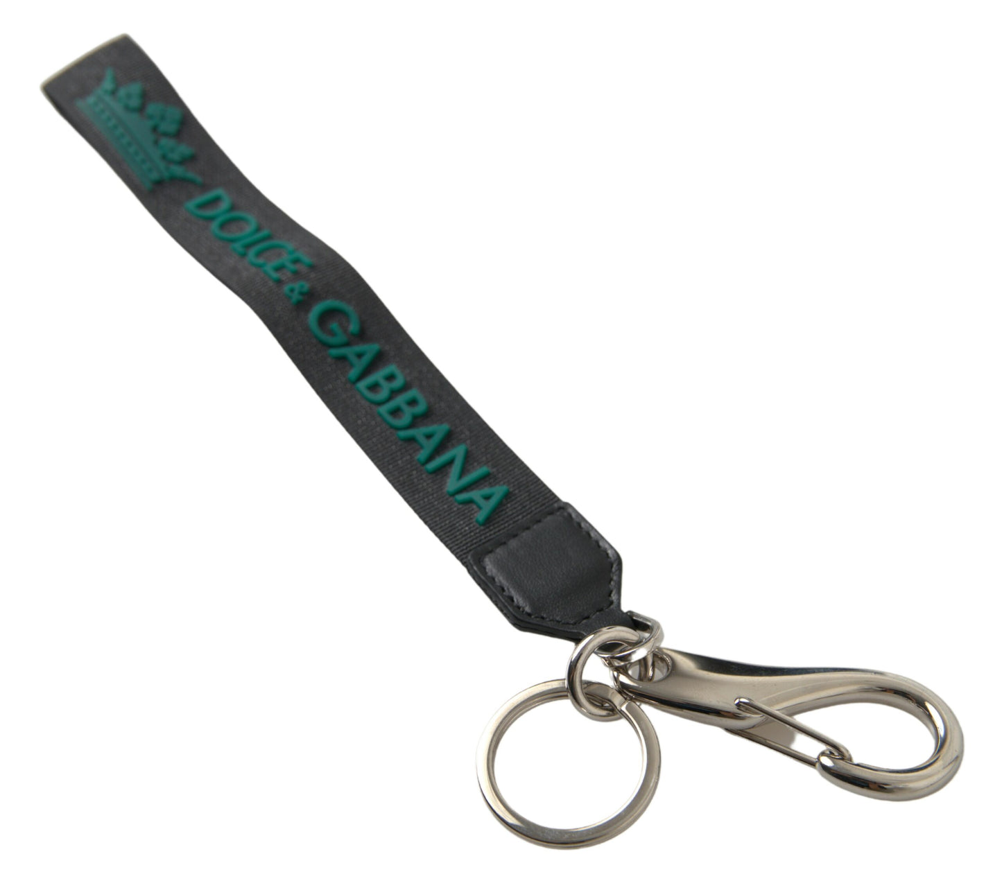 Dolce & Gabbana Chic Crown Rubber Logo Keychain - KALAJ