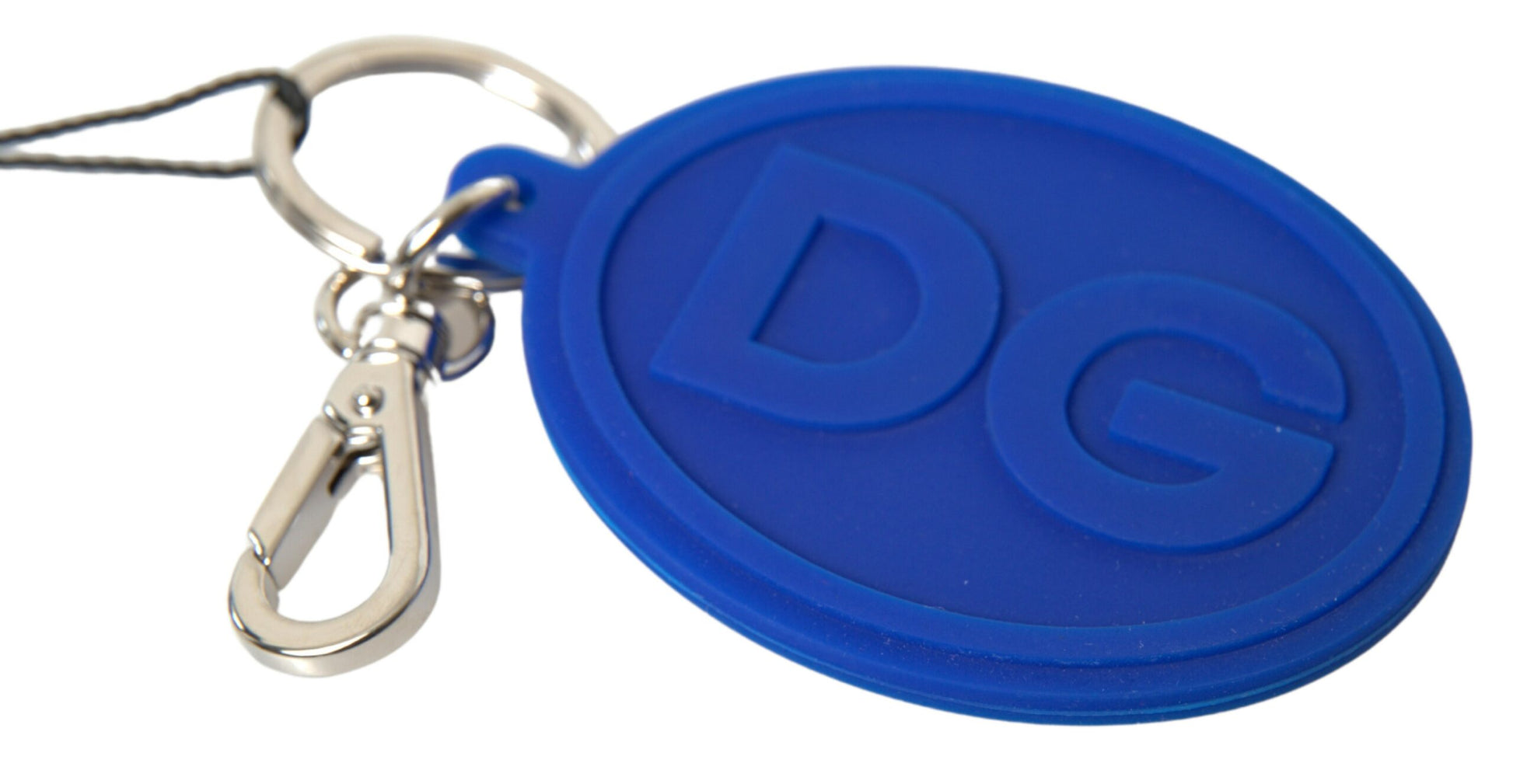 Dolce & Gabbana Chic Brass and Rubber Logo Keychain - KALAJ