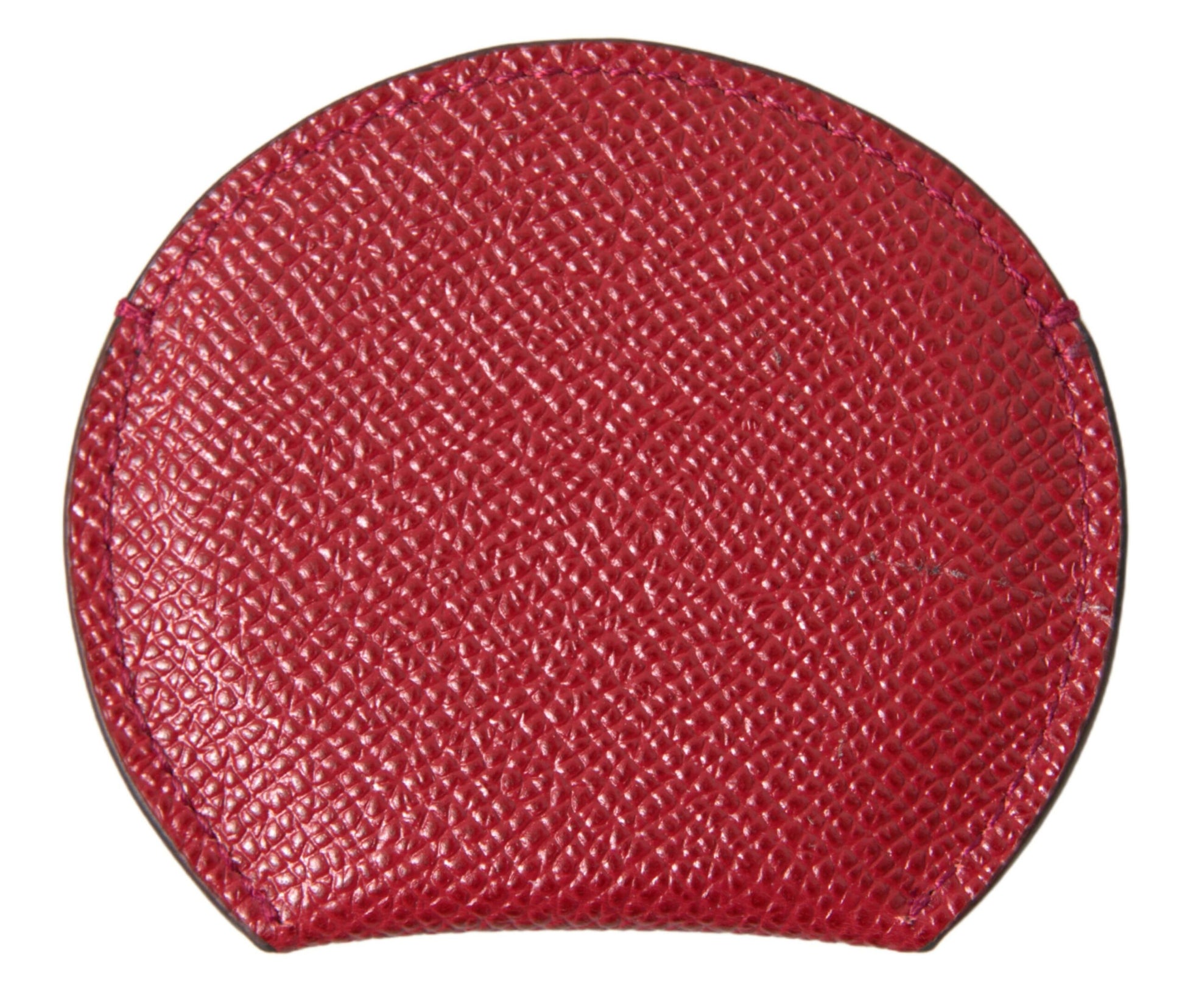 Dolce & Gabbana Chic Red Leather Hand Mirror Holder - KALAJ