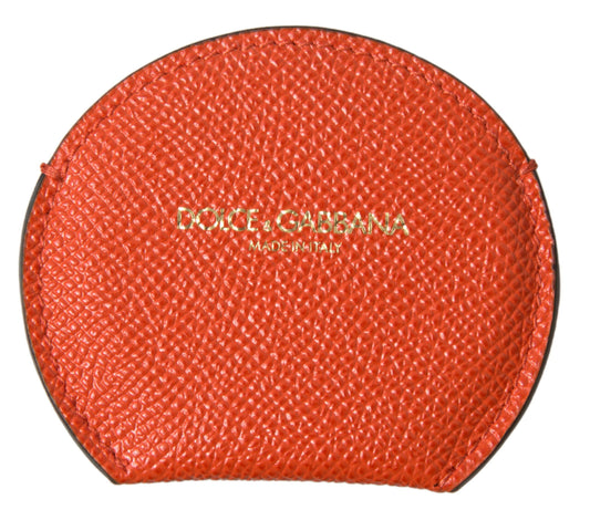 Dolce & Gabbana Elegant Orange Calfskin Mirror Holder - KALAJ