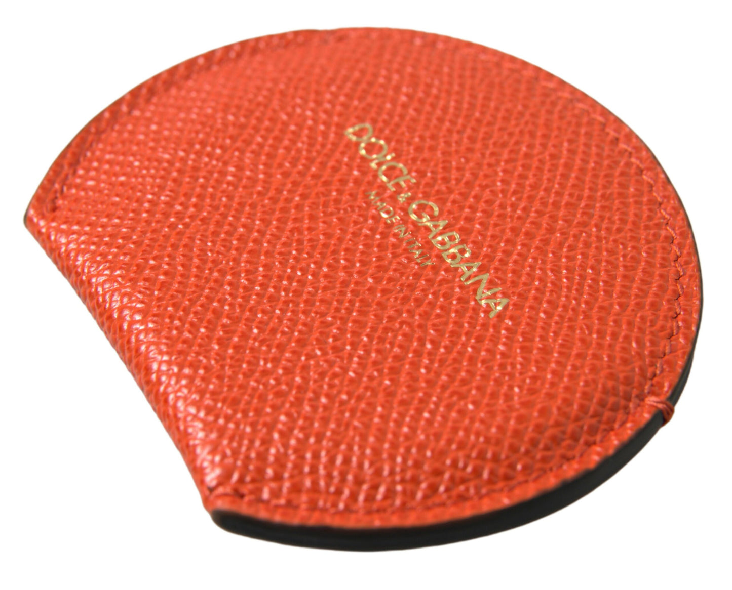 Dolce & Gabbana Elegant Orange Calfskin Mirror Holder - KALAJ