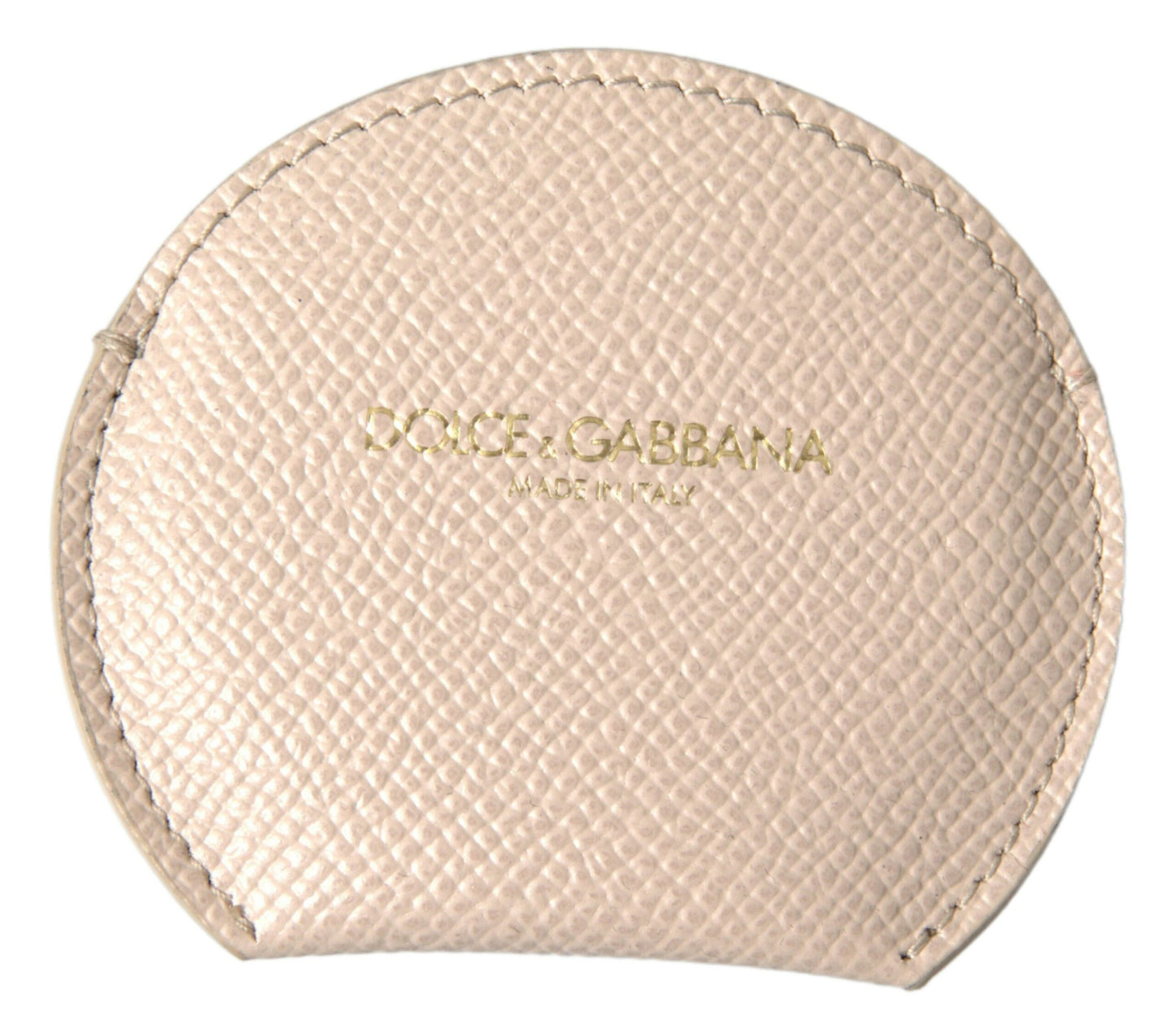 Dolce & Gabbana Elegant Calfskin Leather Hand Mirror Holder - KALAJ