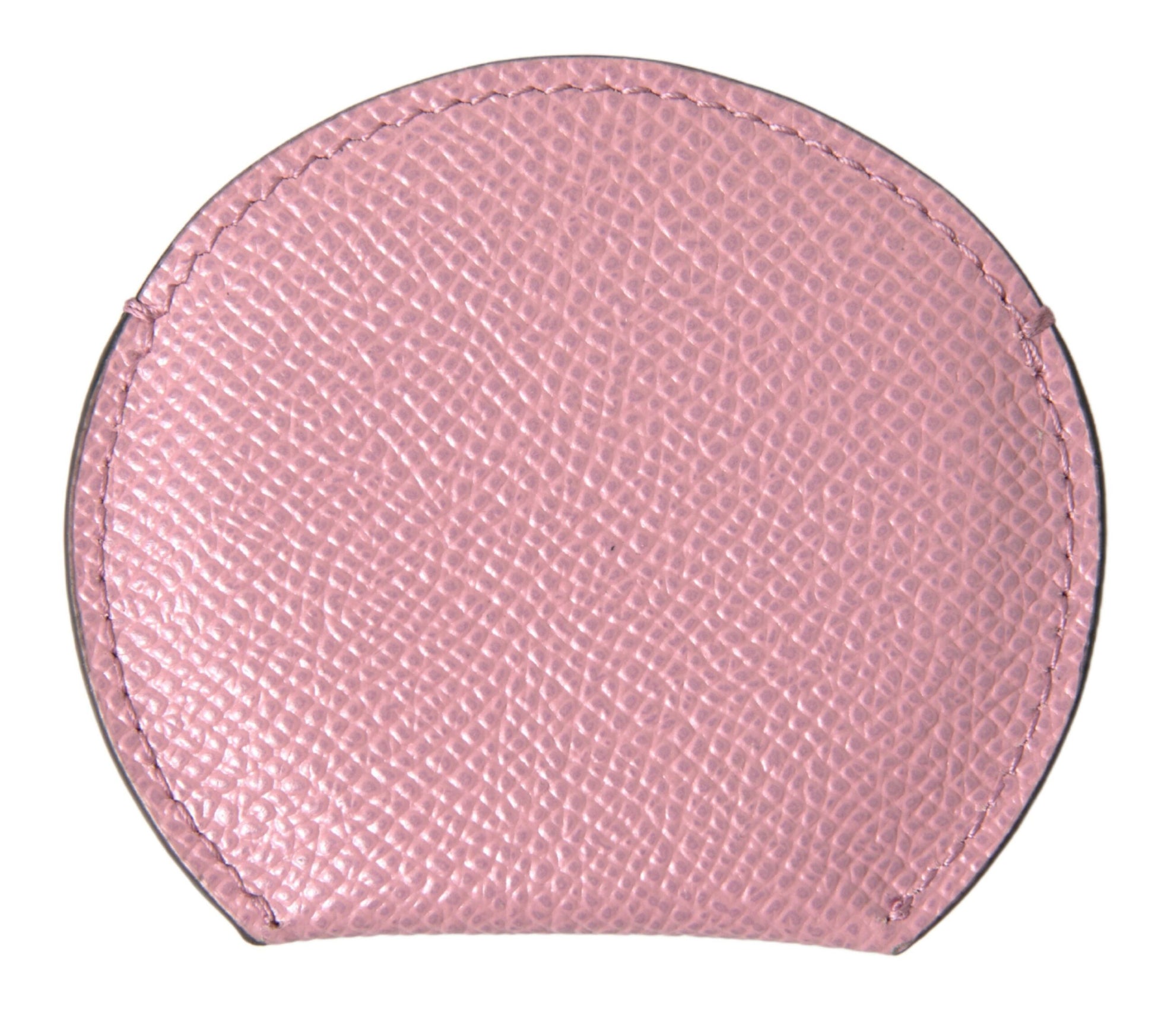 Dolce & Gabbana Elegant Pink Leather Hand Mirror Holder - KALAJ