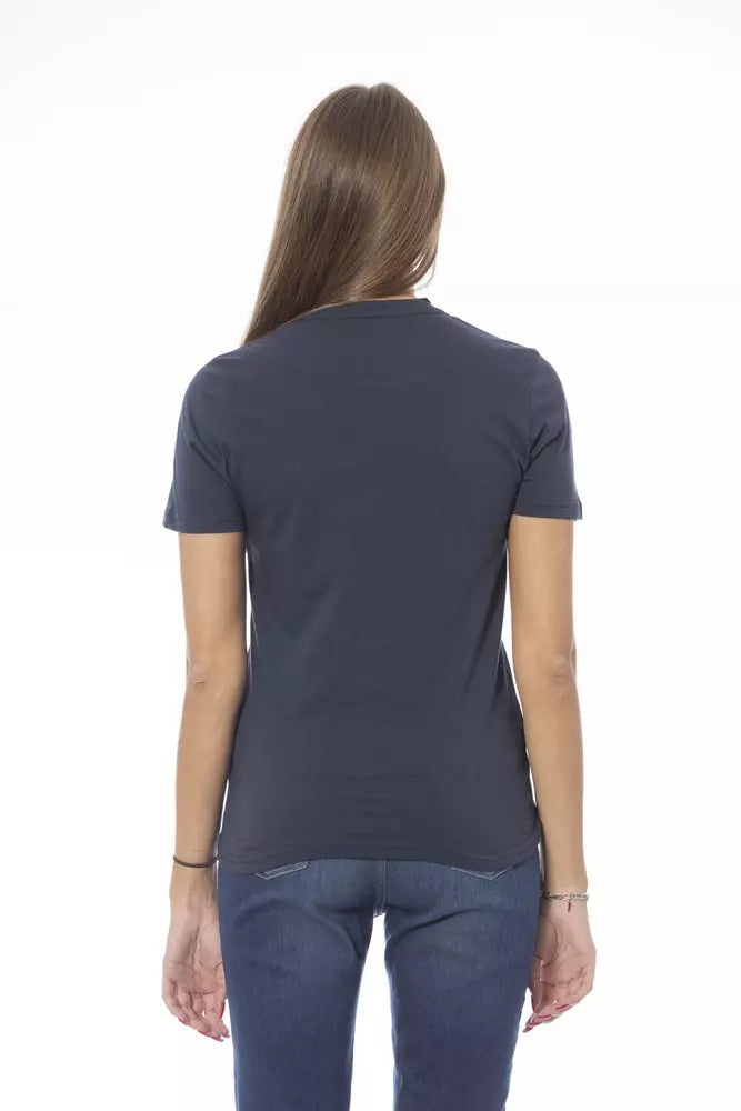 Baldinini Trend Blue Cotton Women T-Shirt