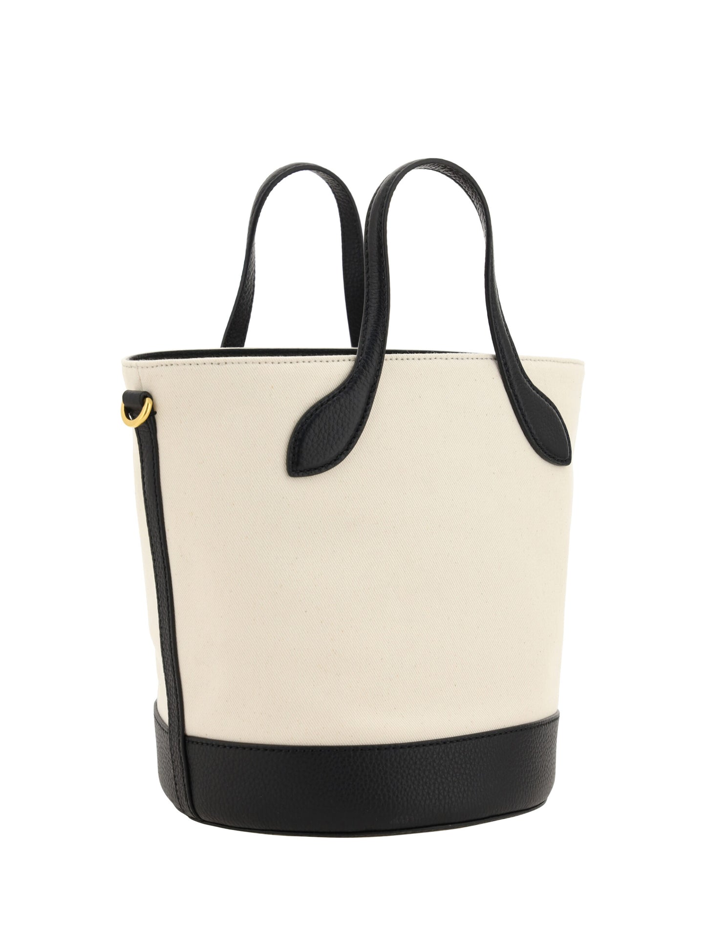 Bally Elegant Monogram Bucket Bag in Black & White - KALAJ