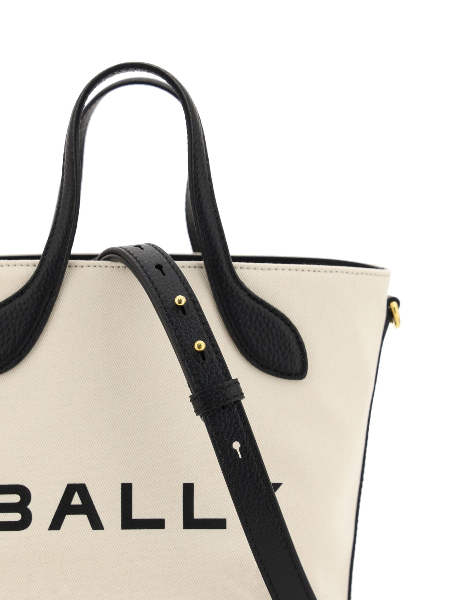 Bally Elegant Monogram Bucket Bag in Black & White - KALAJ