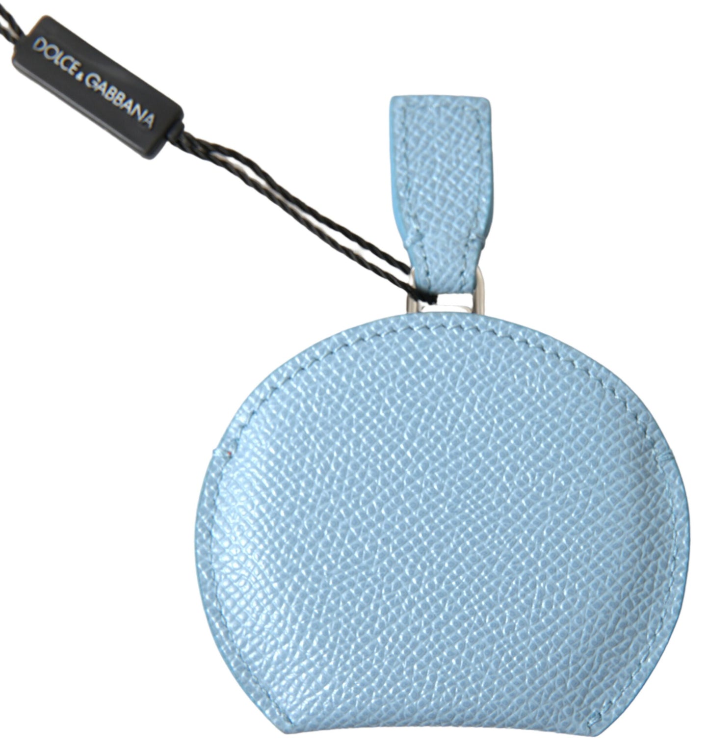 Dolce & Gabbana Elegant Leather Mirror Holder in Light Blue - KALAJ