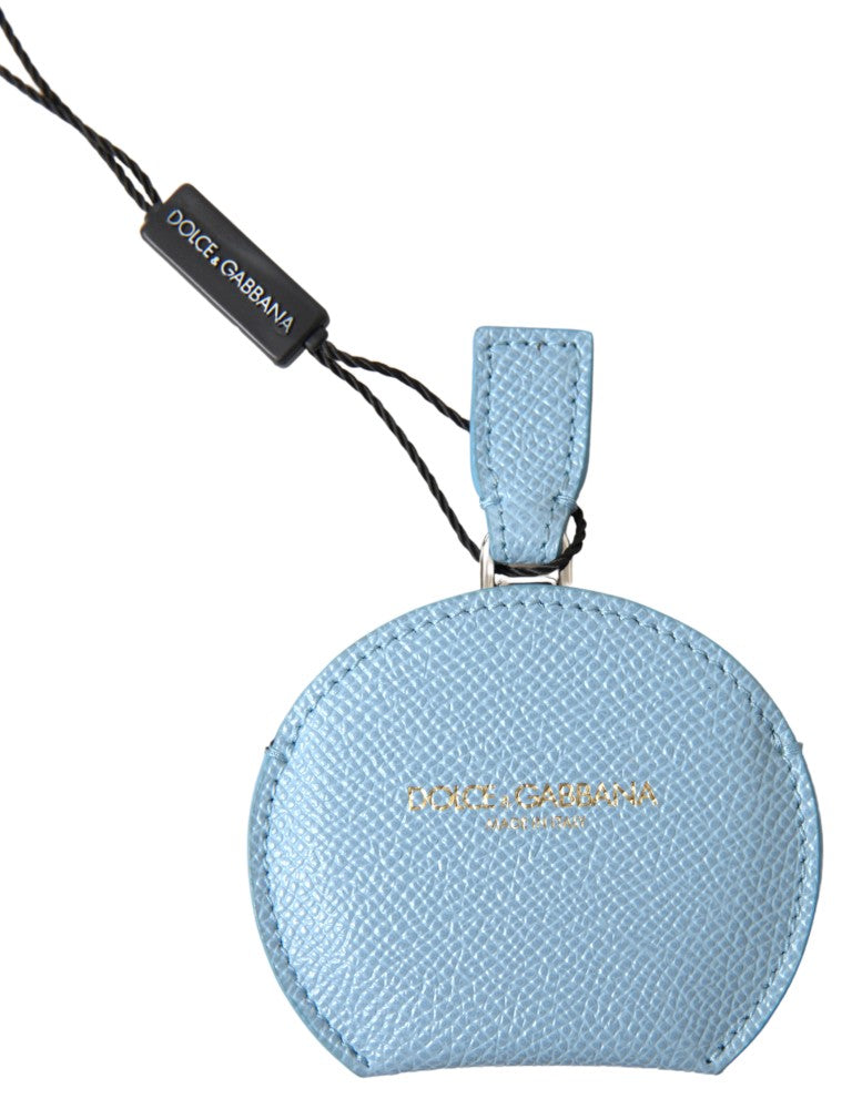 Dolce & Gabbana Elegant Leather Mirror Holder in Light Blue - KALAJ