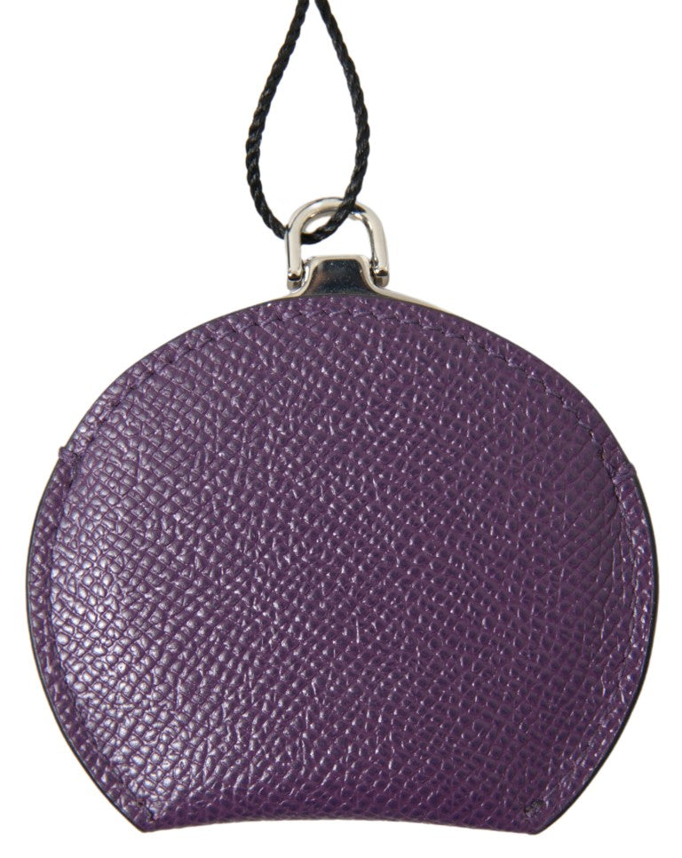 Dolce & Gabbana Elegant Purple Leather Mirror Holder - KALAJ