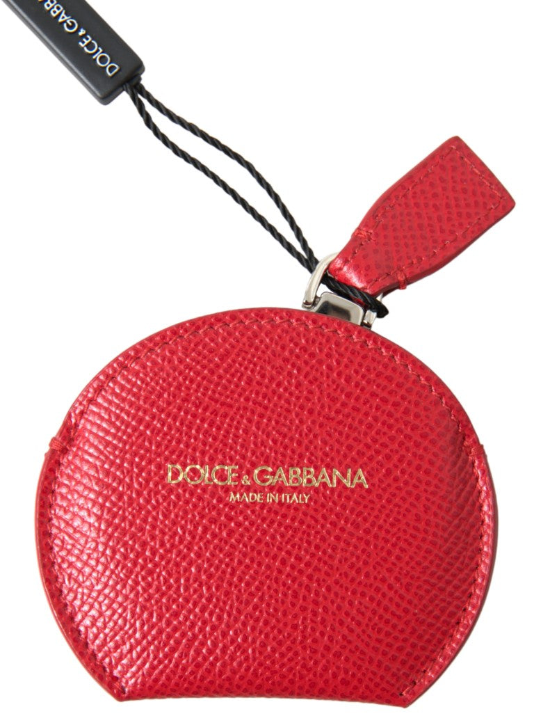 Dolce & Gabbana Elegant Red Leather Mirror Holder - KALAJ