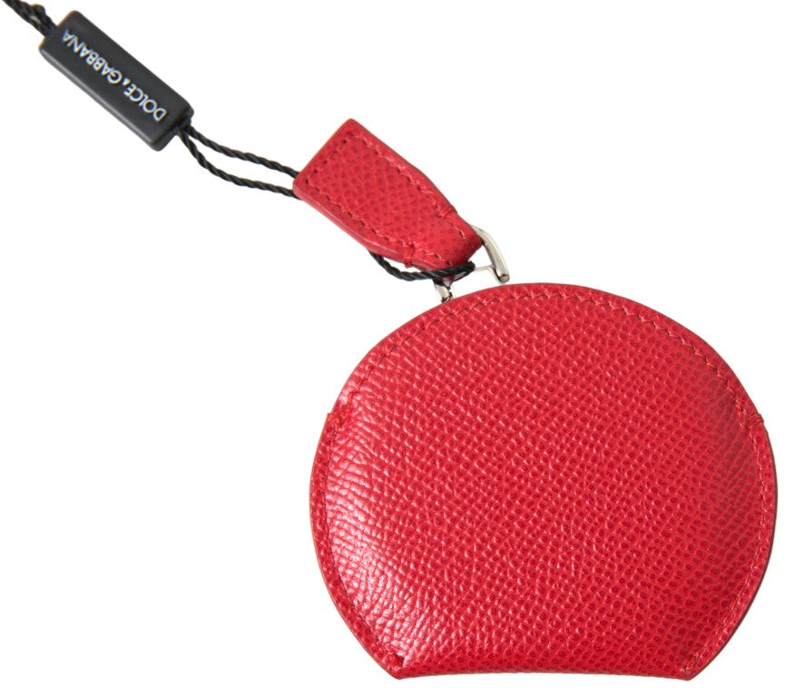 Dolce & Gabbana Elegant Red Leather Mirror Holder - KALAJ