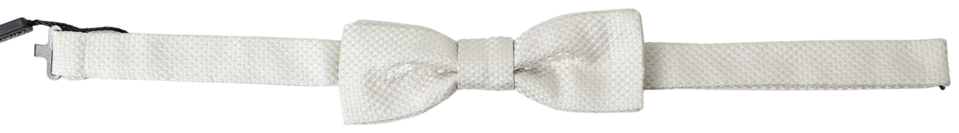 Dolce & Gabbana Elegant Ivory Silk Bow Tie - KALAJ