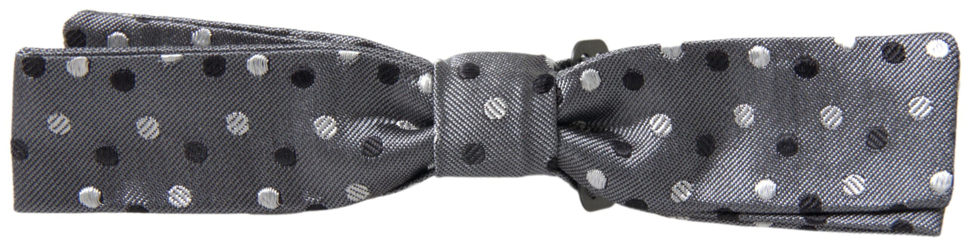 Dolce & Gabbana Elegant Silk Gray Bow Tie - KALAJ