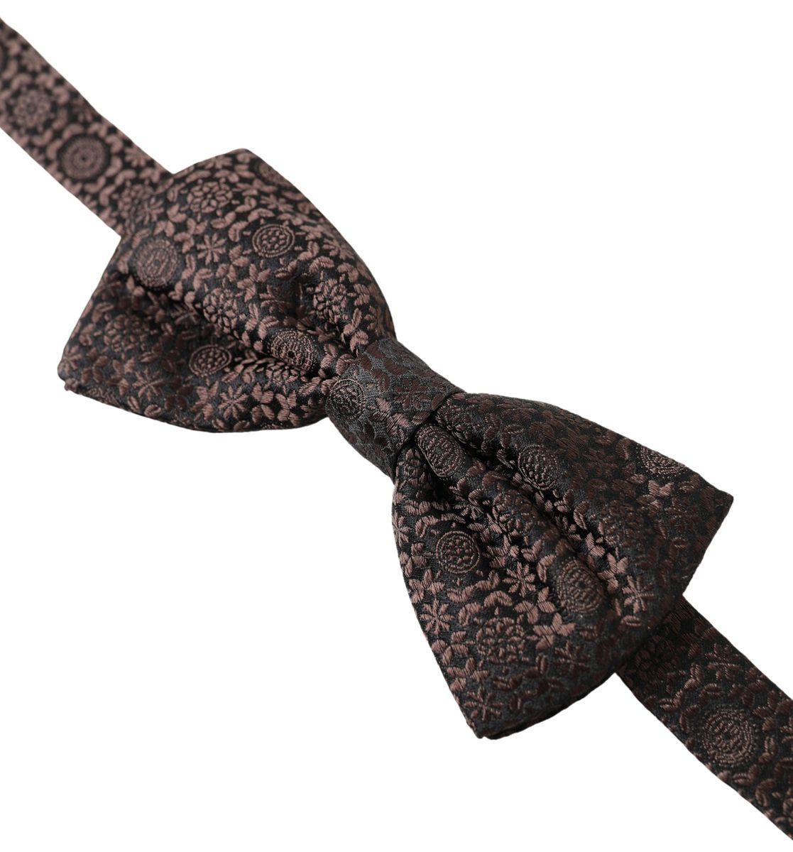 Dolce & Gabbana Elegant Silk Brown Bow Tie - KALAJ