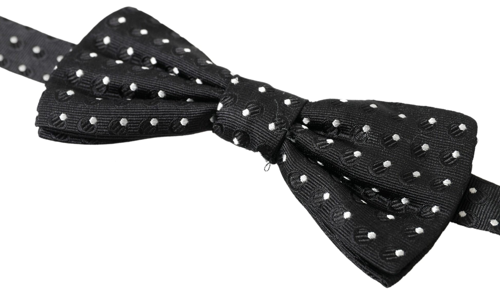 Dolce & Gabbana Elegant Black Silk Bow Tie - KALAJ