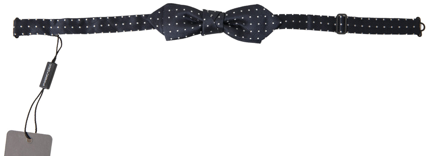 Dolce & Gabbana Elegant Blue Silk Bow Tie - KALAJ