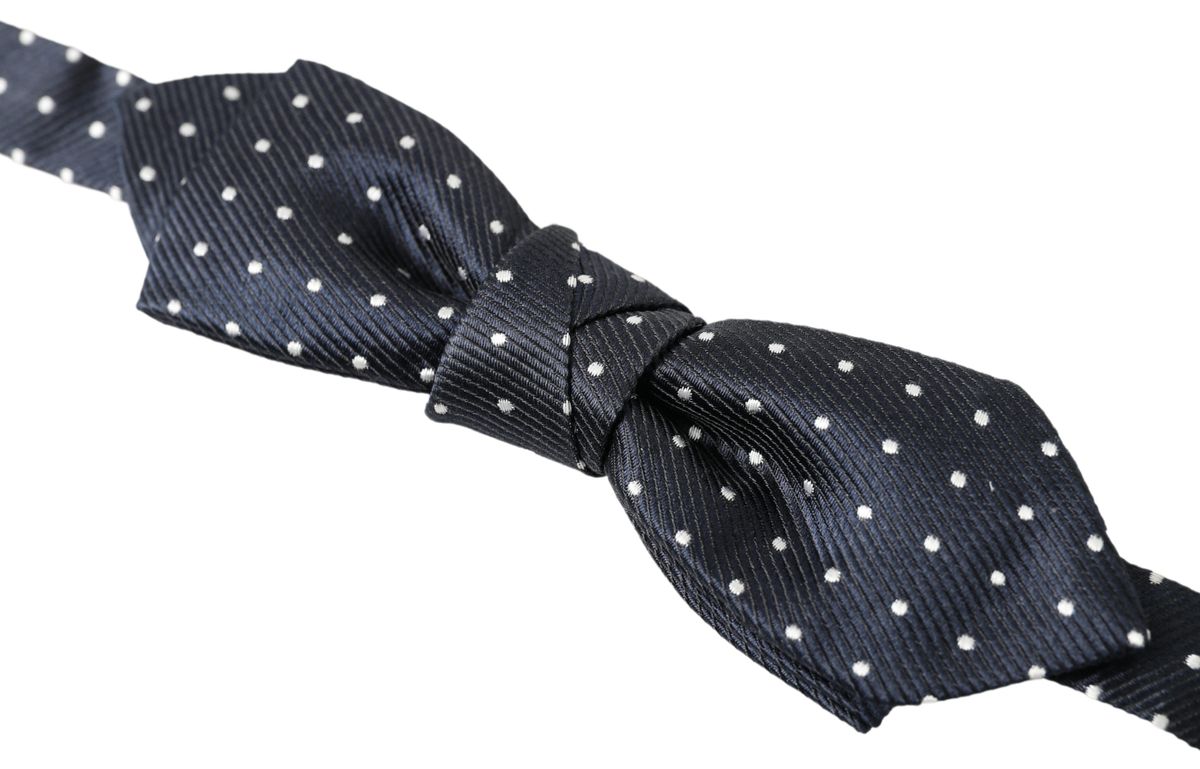 Dolce & Gabbana Elegant Blue Silk Bow Tie - KALAJ