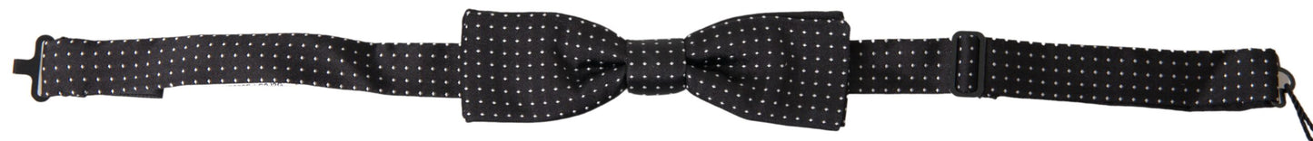 Dolce & Gabbana Elegant Silk Black Bow Tie - KALAJ