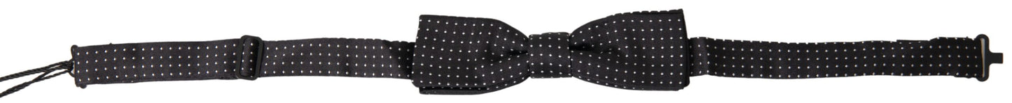 Dolce & Gabbana Elegant Silk Black Bow Tie - KALAJ