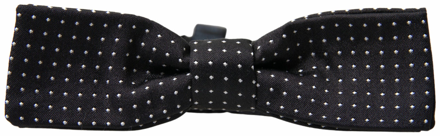 Dolce & Gabbana Elegant Silk Black Bow Tie - KALAJ