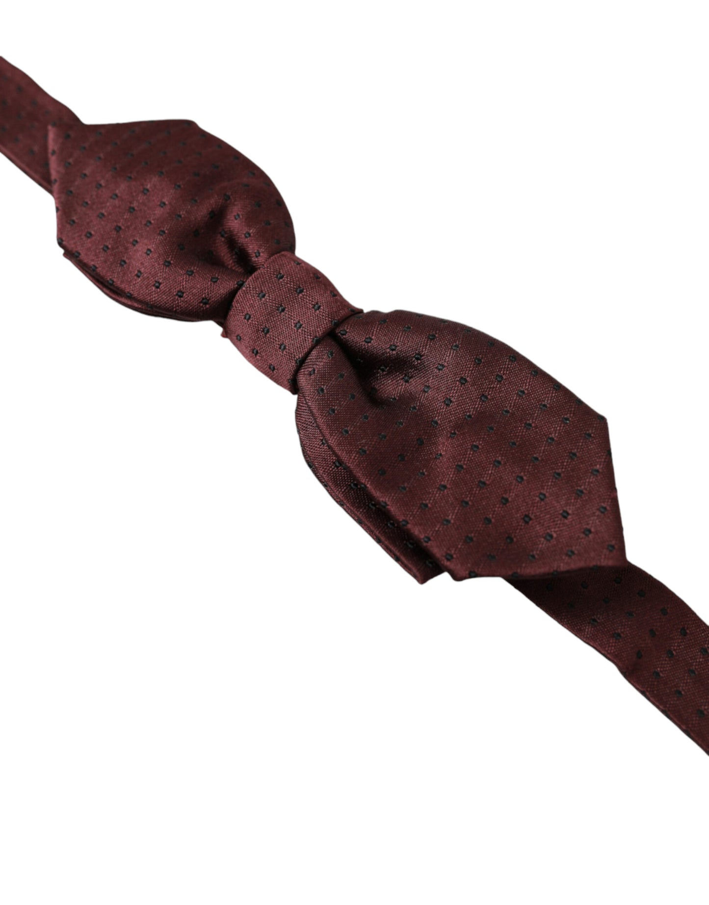 Dolce & Gabbana Elegant Bordeaux Silk Bow Tie - KALAJ