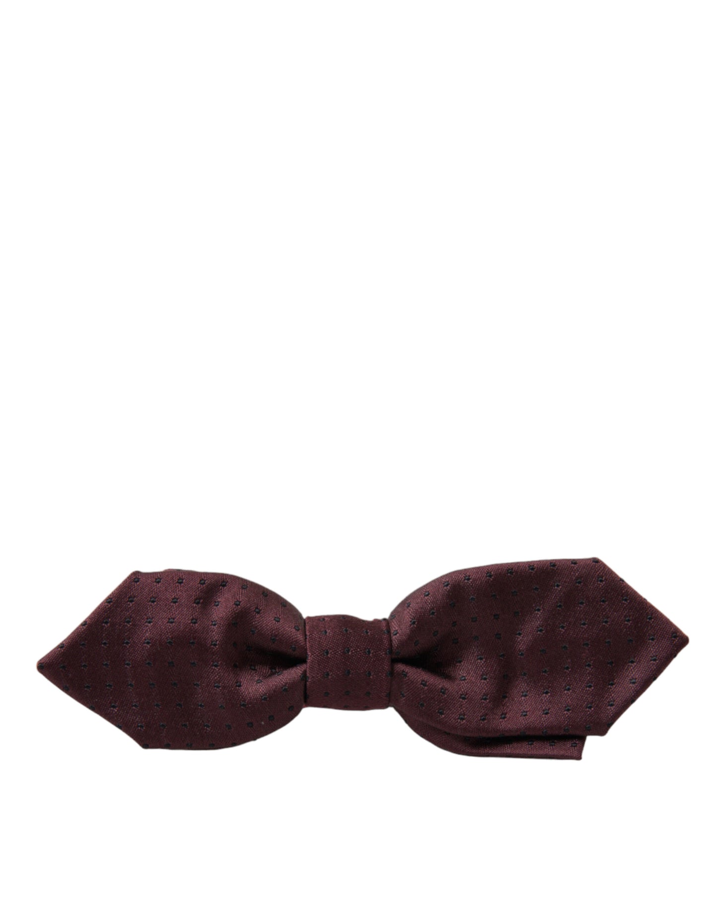 Dolce & Gabbana Elegant Bordeaux Silk Bow Tie - KALAJ