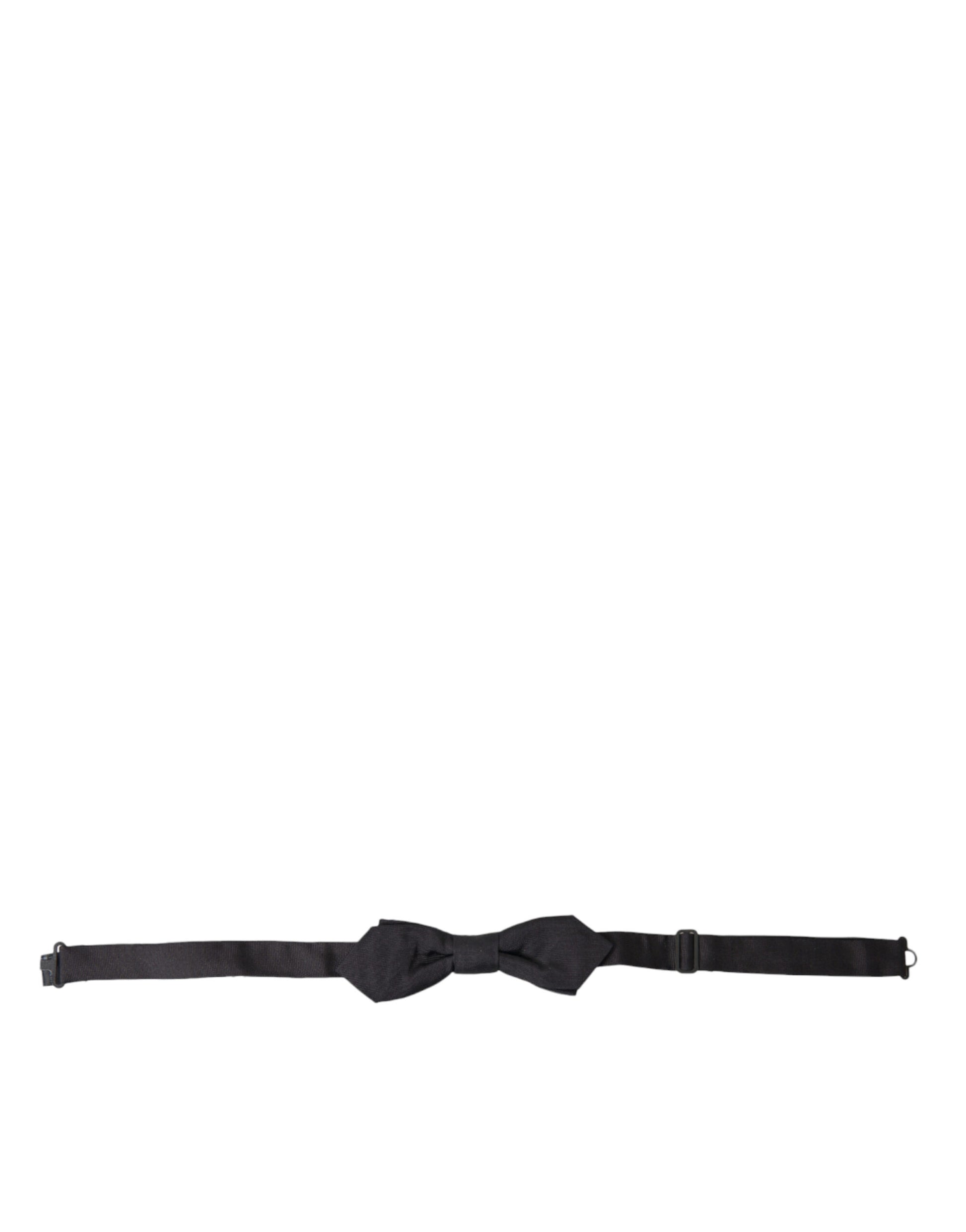 Dolce & Gabbana Elegant Silk Black Bow Tie - KALAJ