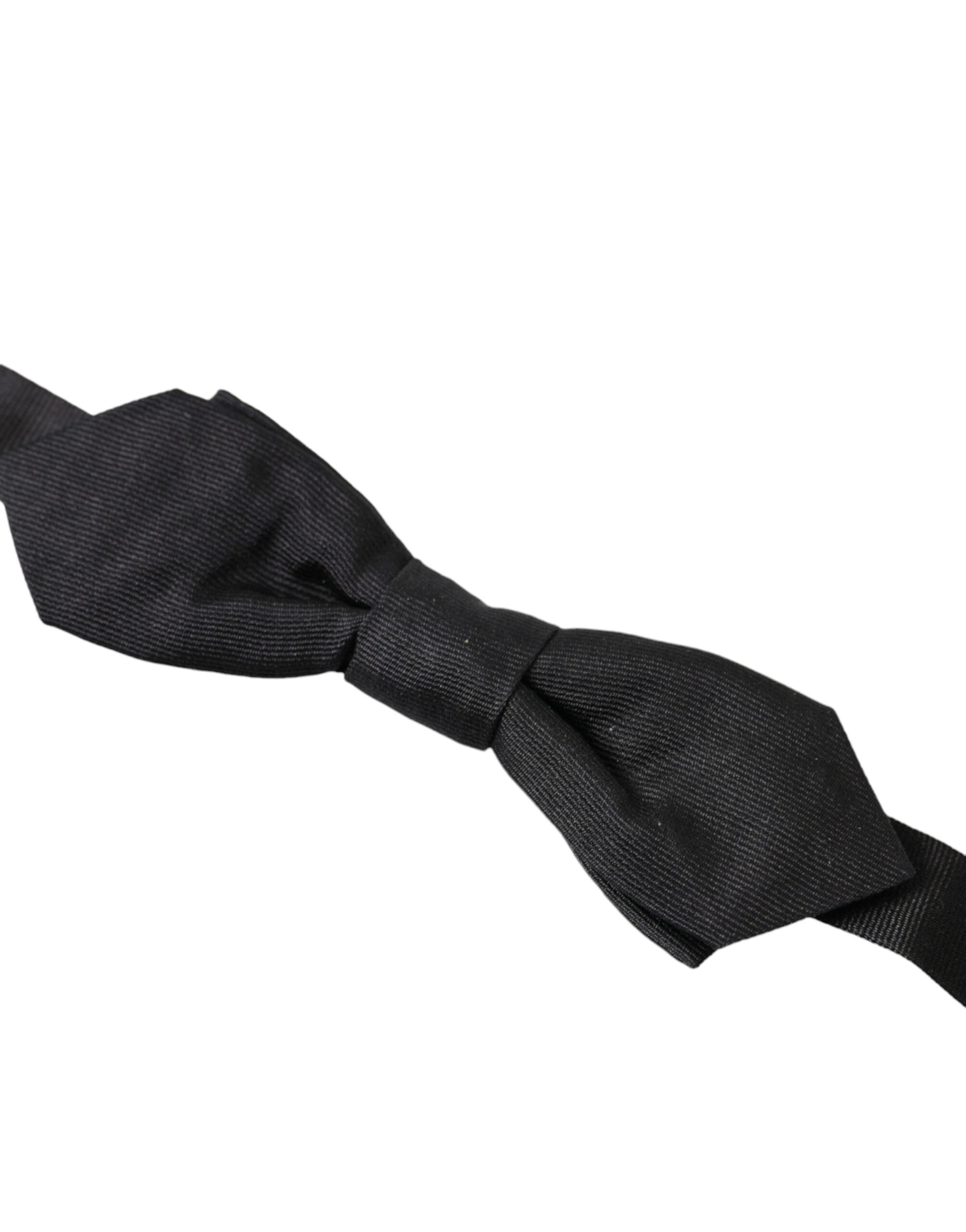 Dolce & Gabbana Elegant Silk Black Bow Tie - KALAJ