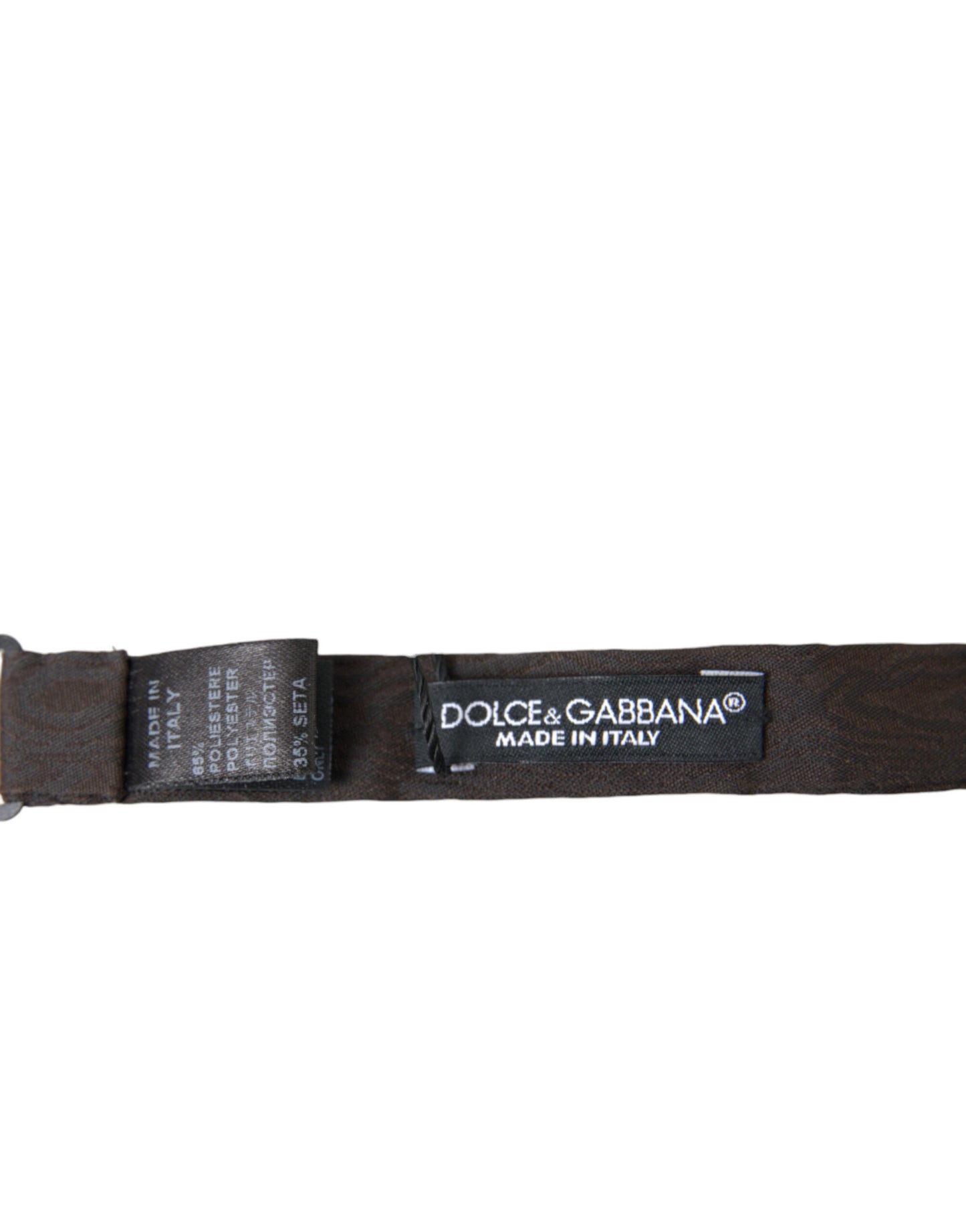 Dolce & Gabbana Elegant Brown Silk Blend Bow Tie - KALAJ