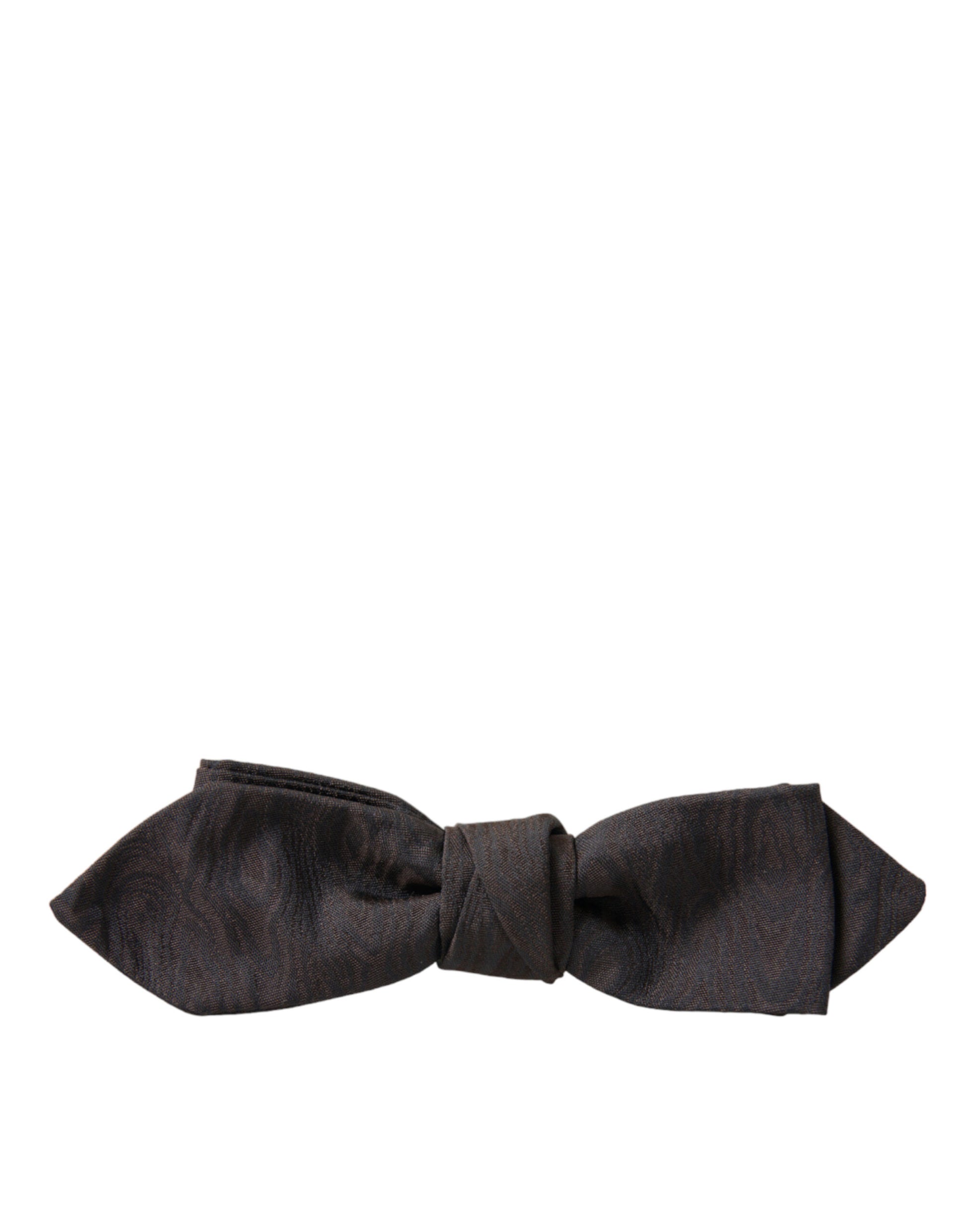 Dolce & Gabbana Elegant Brown Silk Blend Bow Tie - KALAJ