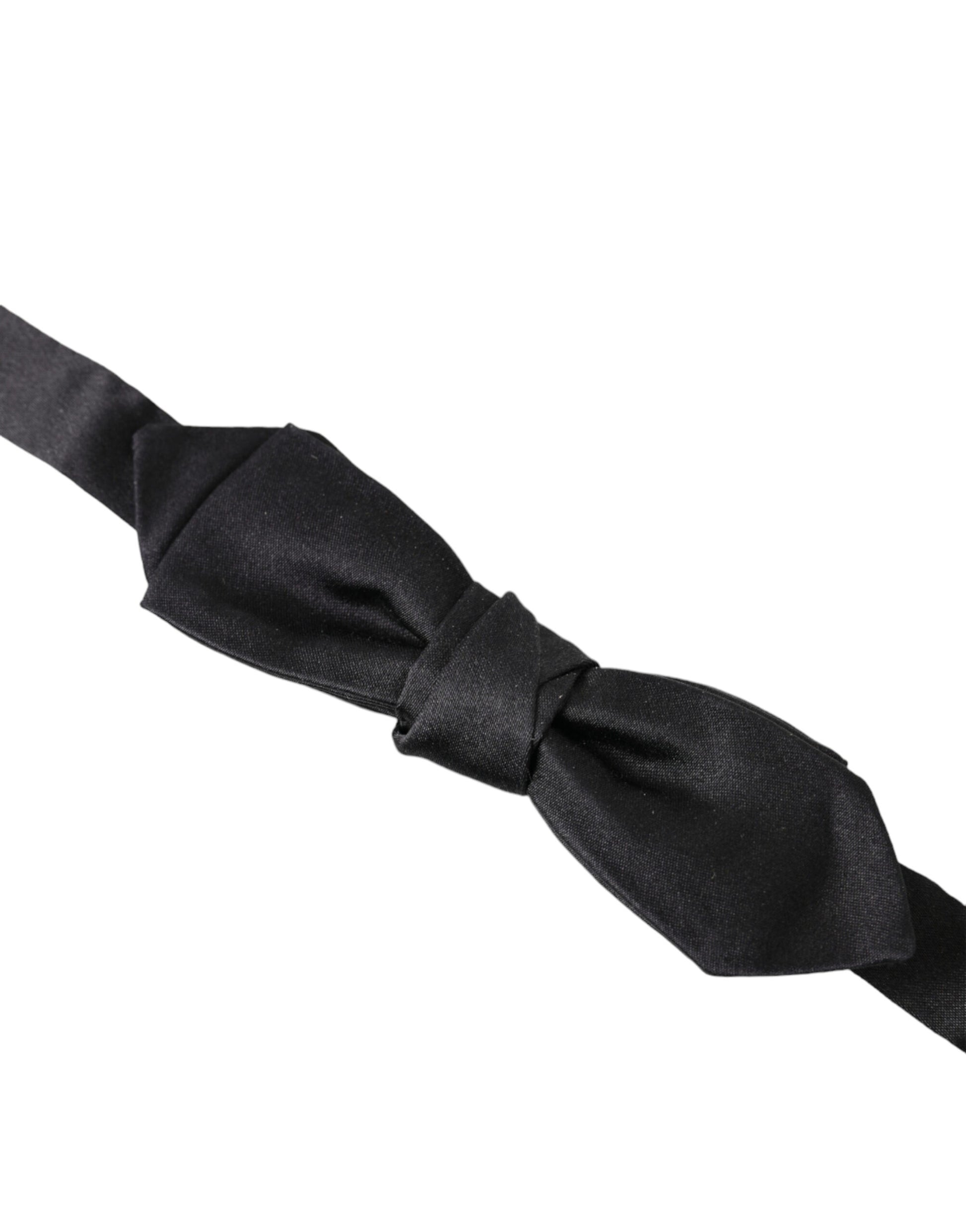 Dolce & Gabbana Elegant Silk Black Bow Tie for Gentleman - KALAJ