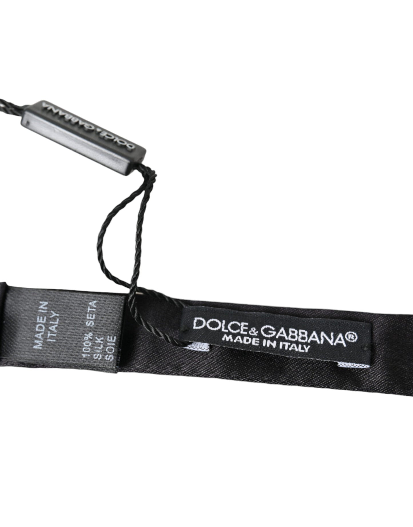 Dolce & Gabbana Elegant Silk Black Bow Tie for Gentleman - KALAJ